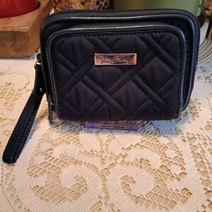 Vera Bradley Navy Quilted Wristlet